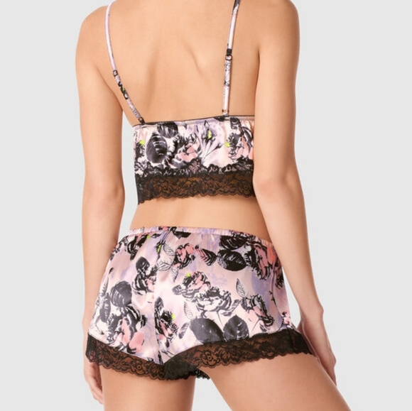 Satin Pyjama Cami and Short Set - Picture 2 of 6